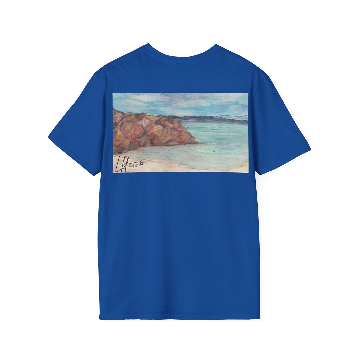 Ocean Lanscape "on the rocks" T-shirt | "Surrounds" Landscape collection | LittleLinesdesigns