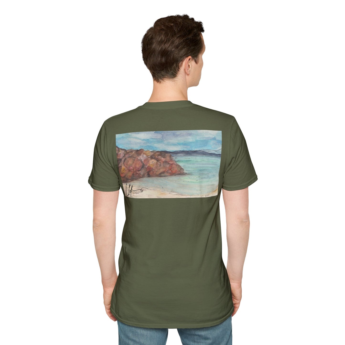 Ocean Lanscape "on the rocks" T-shirt | "Surrounds" Landscape collection | LittleLinesdesigns