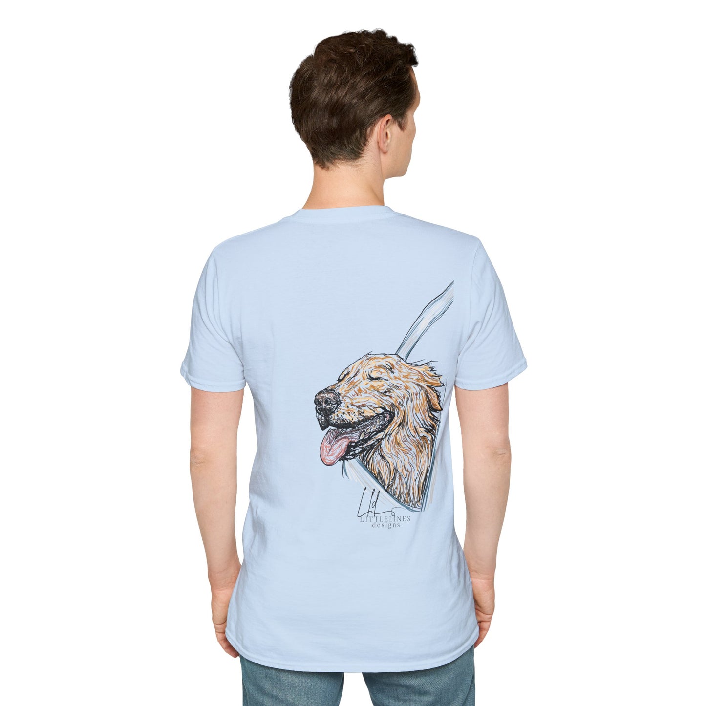 Happy Golden Retriever dog Window | Happy Window collection | LittleLinesdesigns