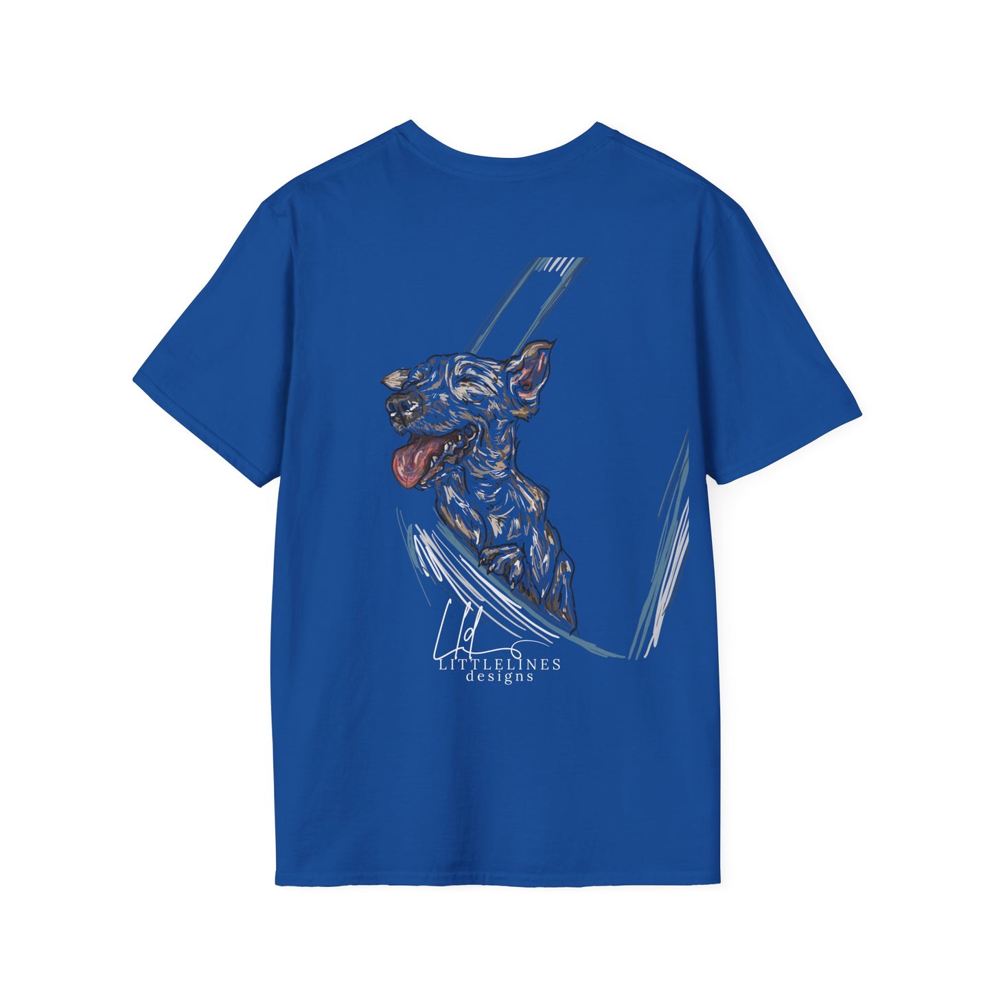 Happy Terrier dog T-shirt | Happy Dog Window collection | LittleLinesdesigns