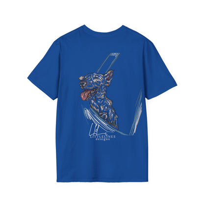 Happy Terrier dog T-shirt | Happy Dog Window collection | LittleLinesdesigns