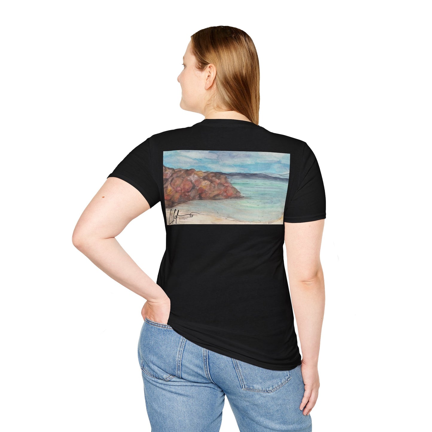 Ocean Lanscape "on the rocks" T-shirt | "Surrounds" Landscape collection | LittleLinesdesigns