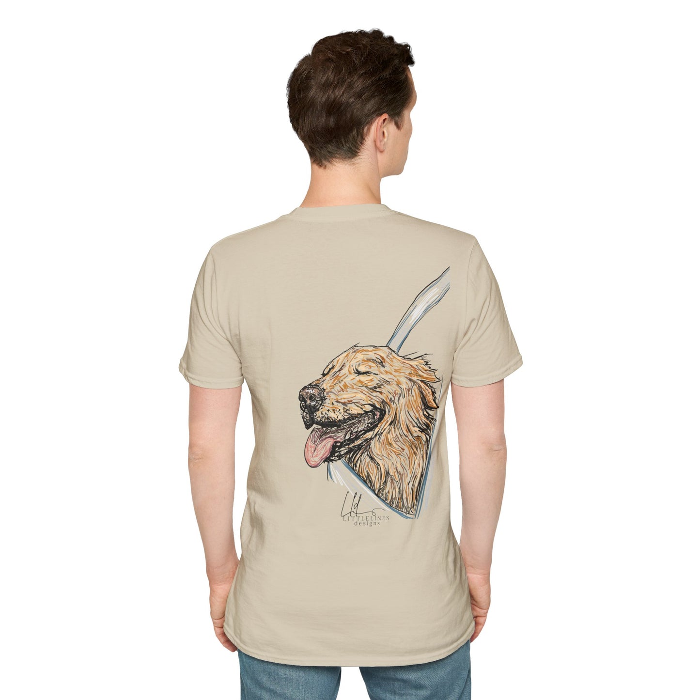 Happy Golden Retriever dog Window | Happy Window collection | LittleLinesdesigns