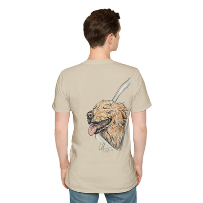 Happy Golden Retriever dog Window | Happy Window collection | LittleLinesdesigns