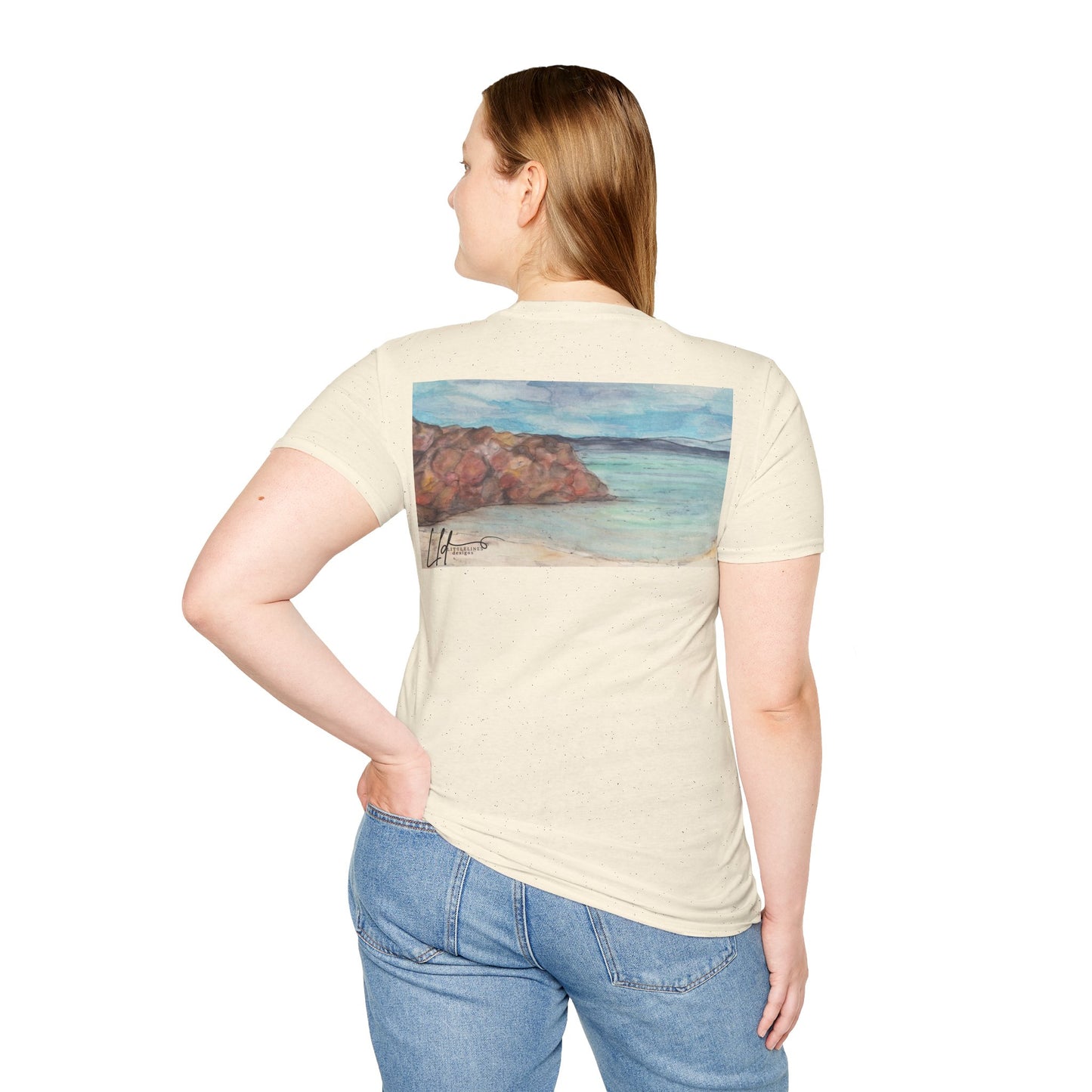 Ocean Lanscape "on the rocks" T-shirt | "Surrounds" Landscape collection | LittleLinesdesigns