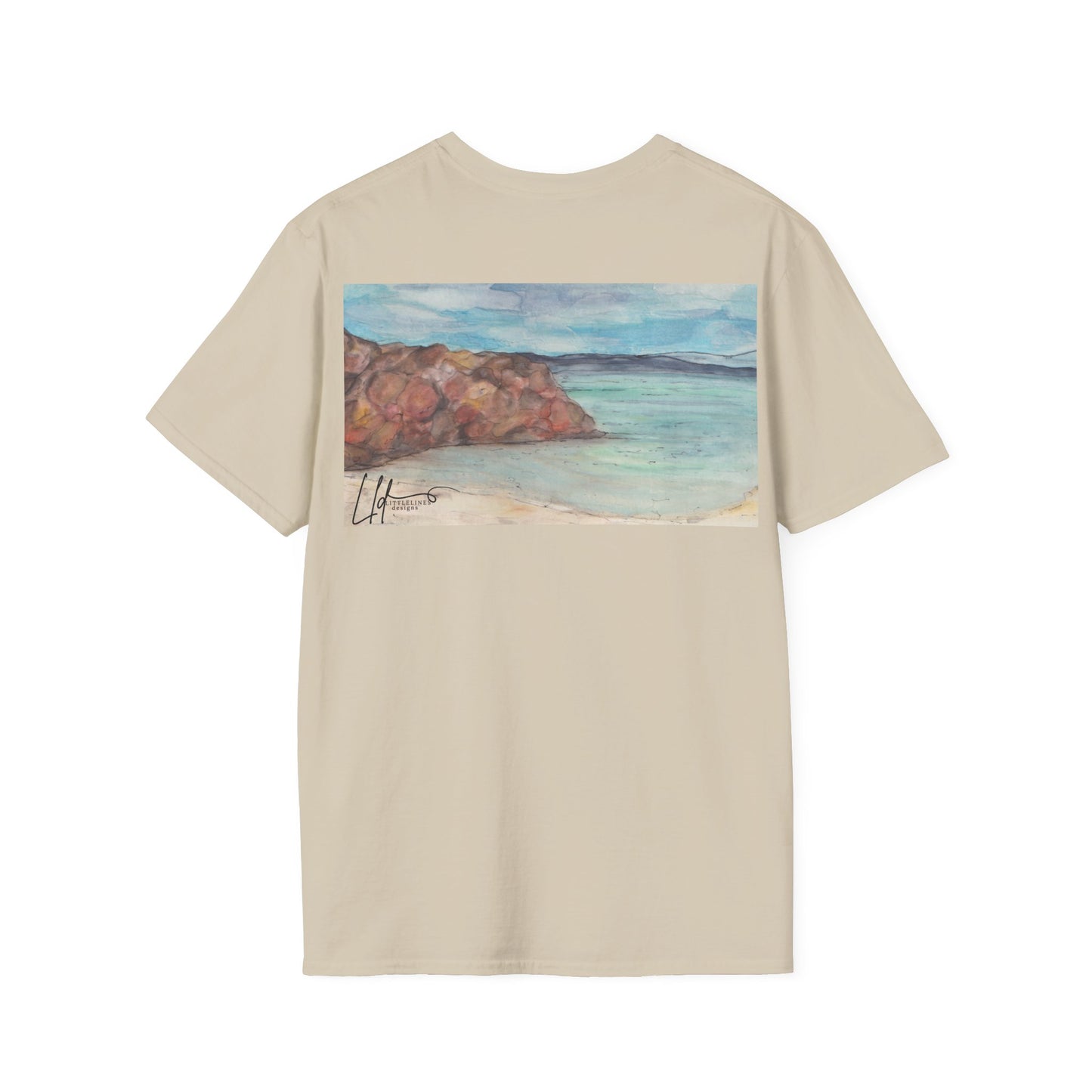 Ocean Lanscape "on the rocks" T-shirt | "Surrounds" Landscape collection | LittleLinesdesigns