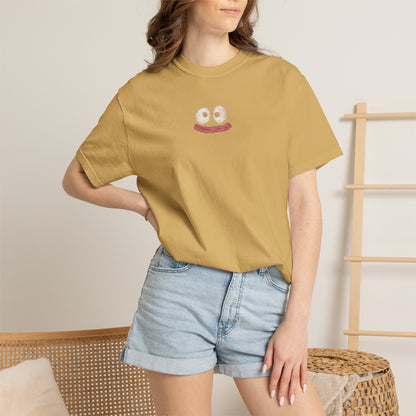 Happy Breakfast Tee | Smiley Egg & Bacon Graphic T-Shirt