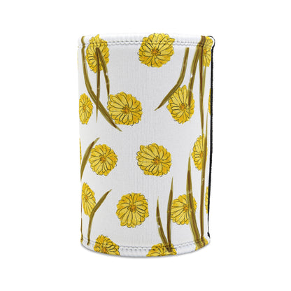 Dandelion Australian Flower Stubby Cooler | Budstub floral collection | LittleLinesdesigns