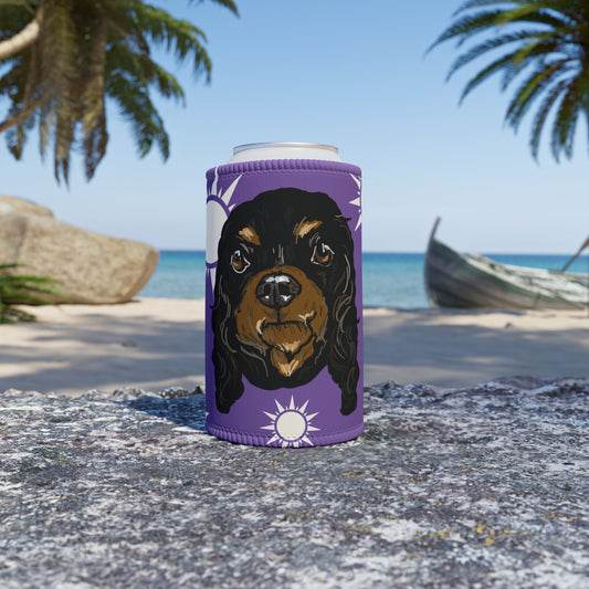 King Charles Cavalier stubby holder | Bud stub floral collection | LittleLinesdesigns