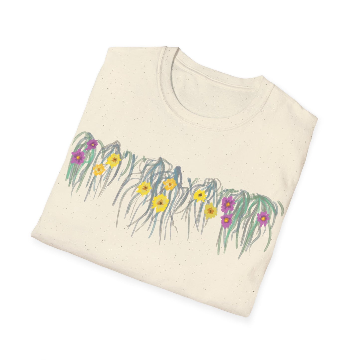Hand drawn flower seagrasses T-shirt | "Surrounds" Floral Landscape collection | LittleLinesdesigns