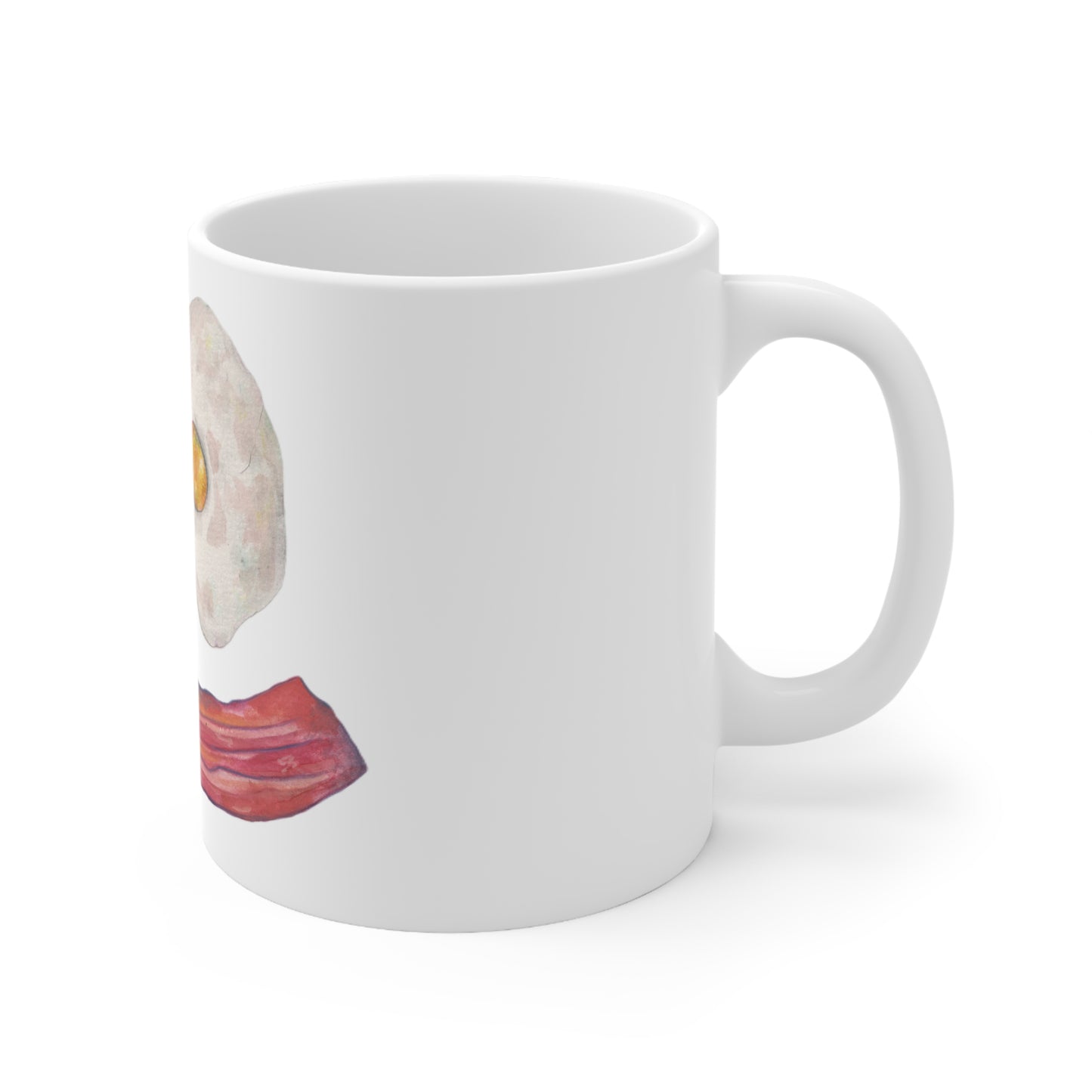 Breakfast Smile Mug — Bacon & Eggs Ceramic Coffee Cup (11oz, 15oz)