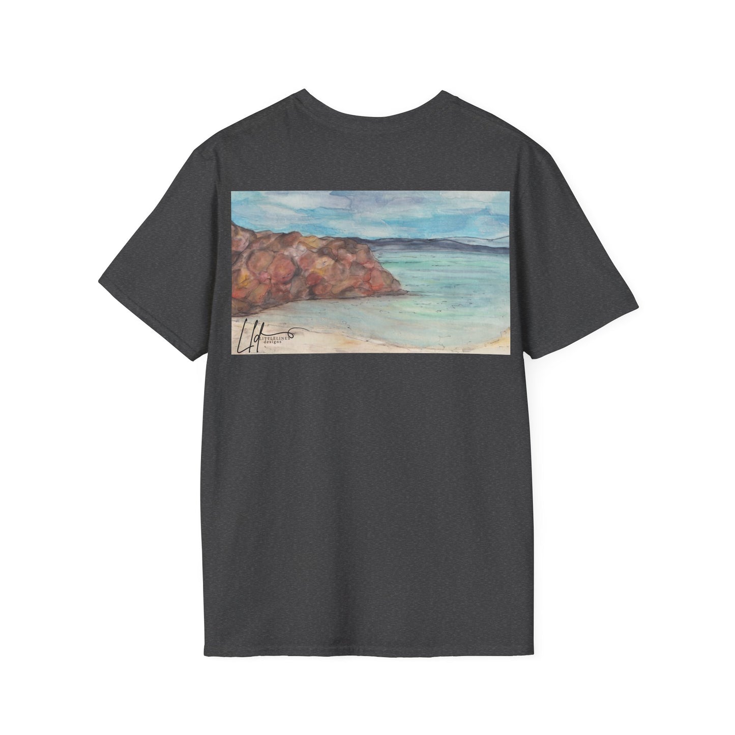Ocean Lanscape "on the rocks" T-shirt | "Surrounds" Landscape collection | LittleLinesdesigns
