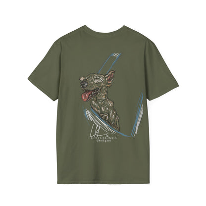 Happy Terrier dog T-shirt | Happy Dog Window collection | LittleLinesdesigns