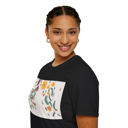 Hand painted "with the rocks" ocean T-Shirt | "Surrounds" Lanscape Floral collection | LittleLiinesdesigns