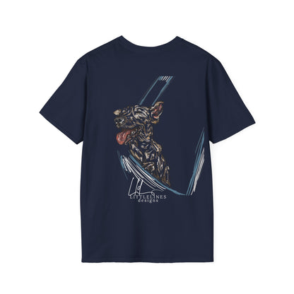 Happy Terrier dog T-shirt | Happy Dog Window collection | LittleLinesdesigns