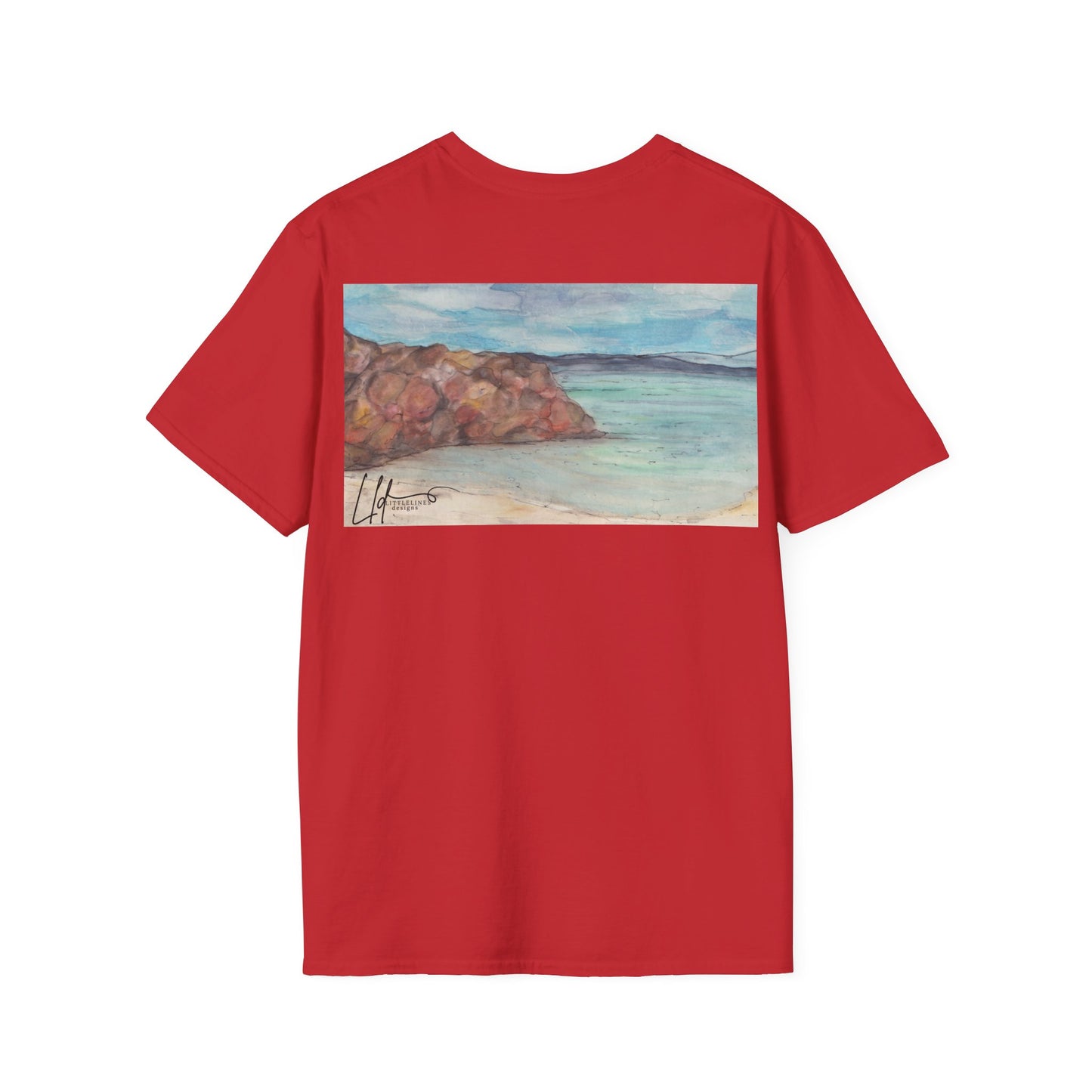 Ocean Lanscape "on the rocks" T-shirt | "Surrounds" Landscape collection | LittleLinesdesigns