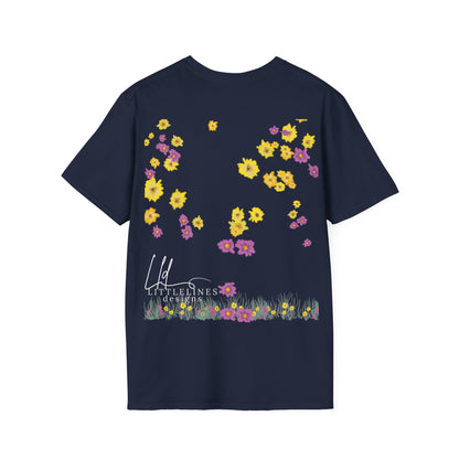 Hand drawn flower seagrasses T-shirt | "Surrounds" Floral Landscape collection | LittleLinesdesigns