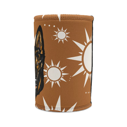 German Shephard Dog Stubby cooler | Budstubs Floral collection | LittleLinesdesigns