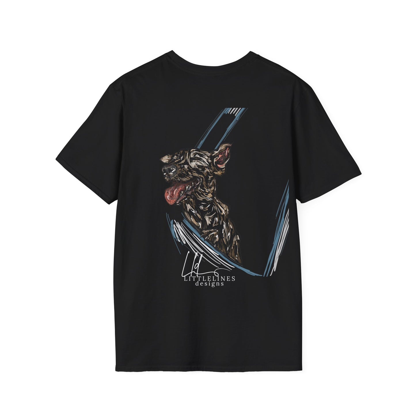 Happy Terrier dog T-shirt | Happy Dog Window collection | LittleLinesdesigns