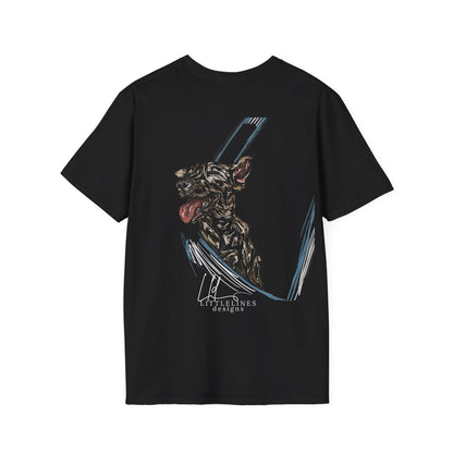 Happy Terrier dog T-shirt | Happy Dog Window collection | LittleLinesdesigns