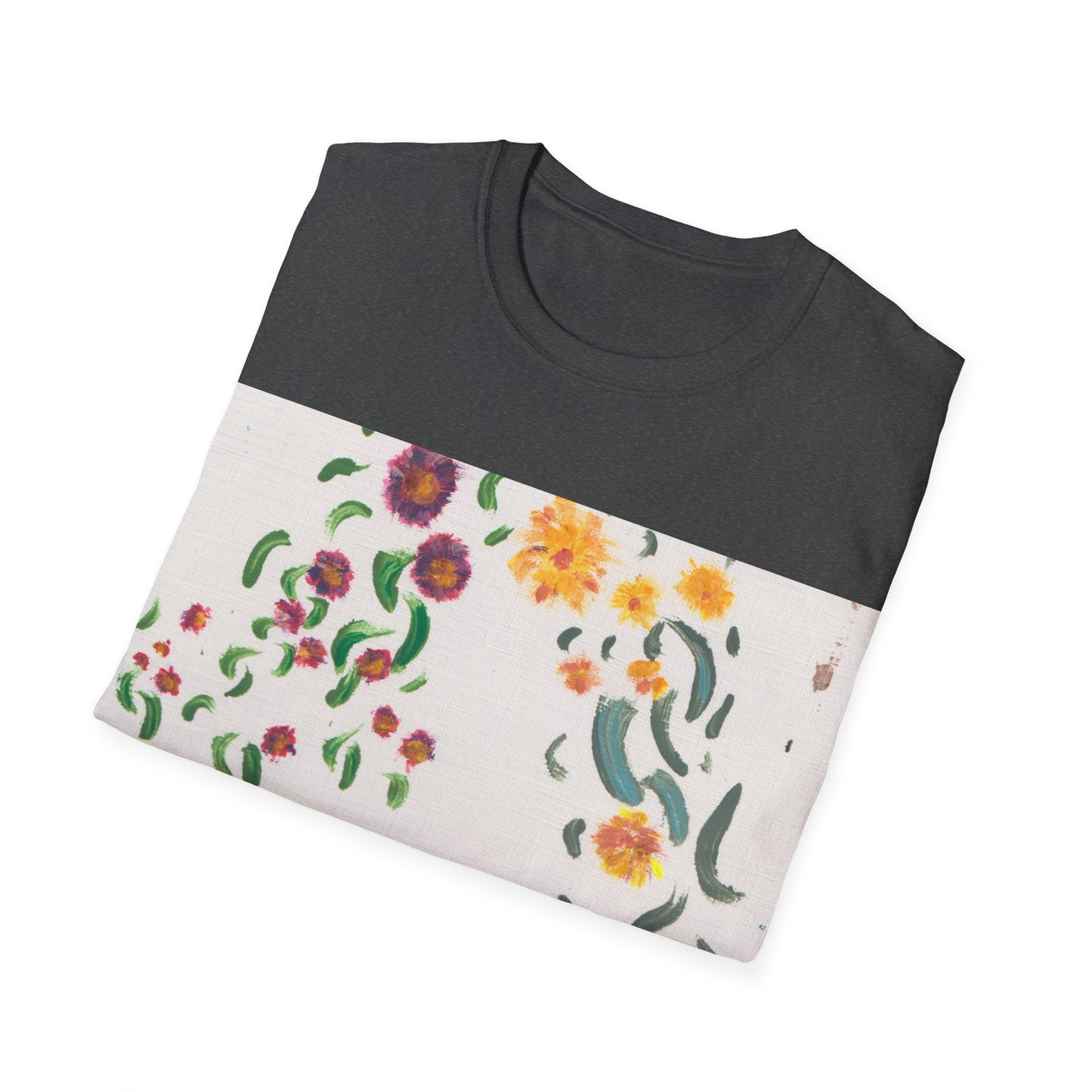Hand painted "with the rocks" ocean T-Shirt | "Surrounds" Lanscape Floral collection | LittleLiinesdesigns