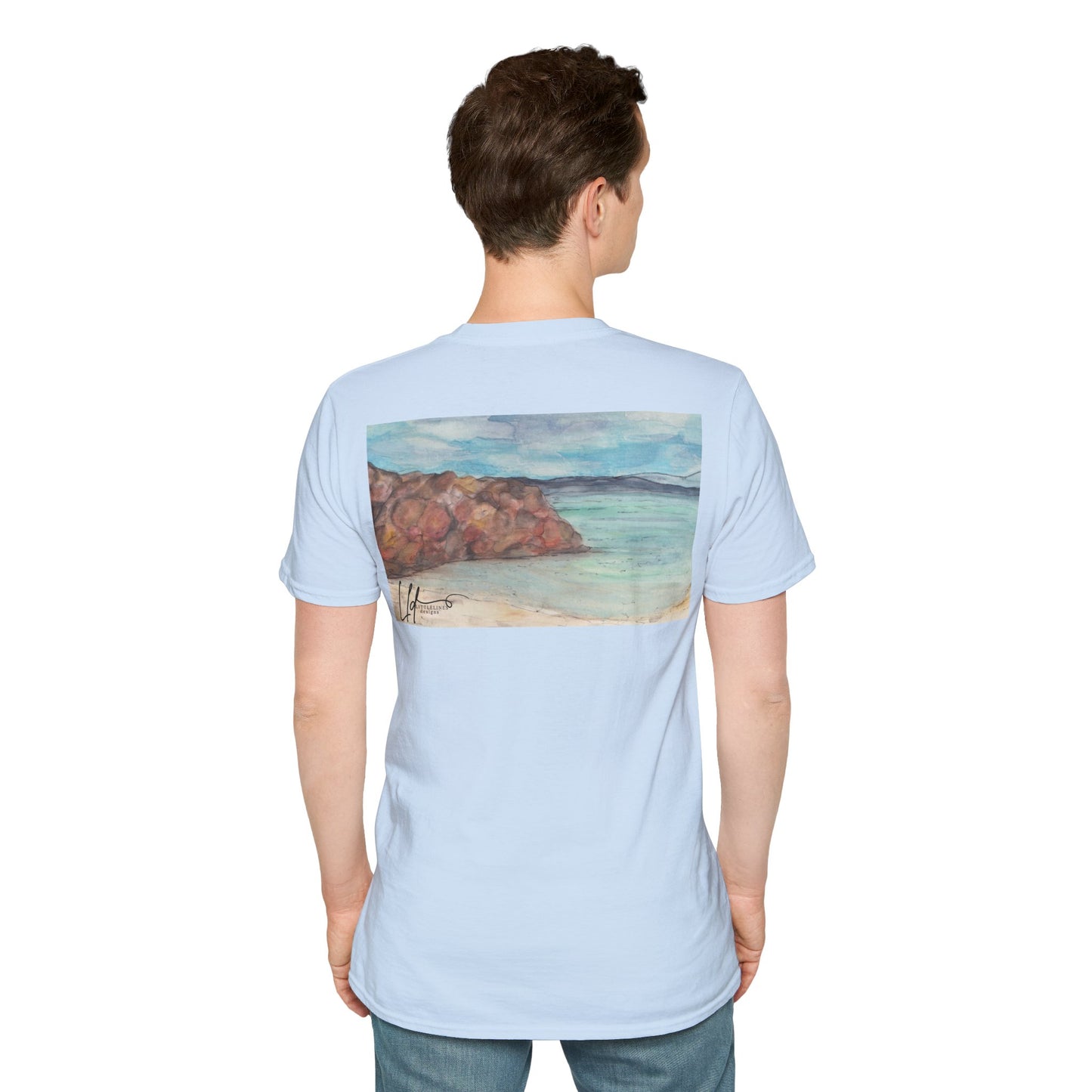Ocean Lanscape "on the rocks" T-shirt | "Surrounds" Landscape collection | LittleLinesdesigns