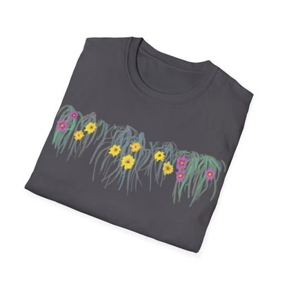 Hand drawn flower seagrasses T-shirt | "Surrounds" Floral Landscape collection | LittleLinesdesigns
