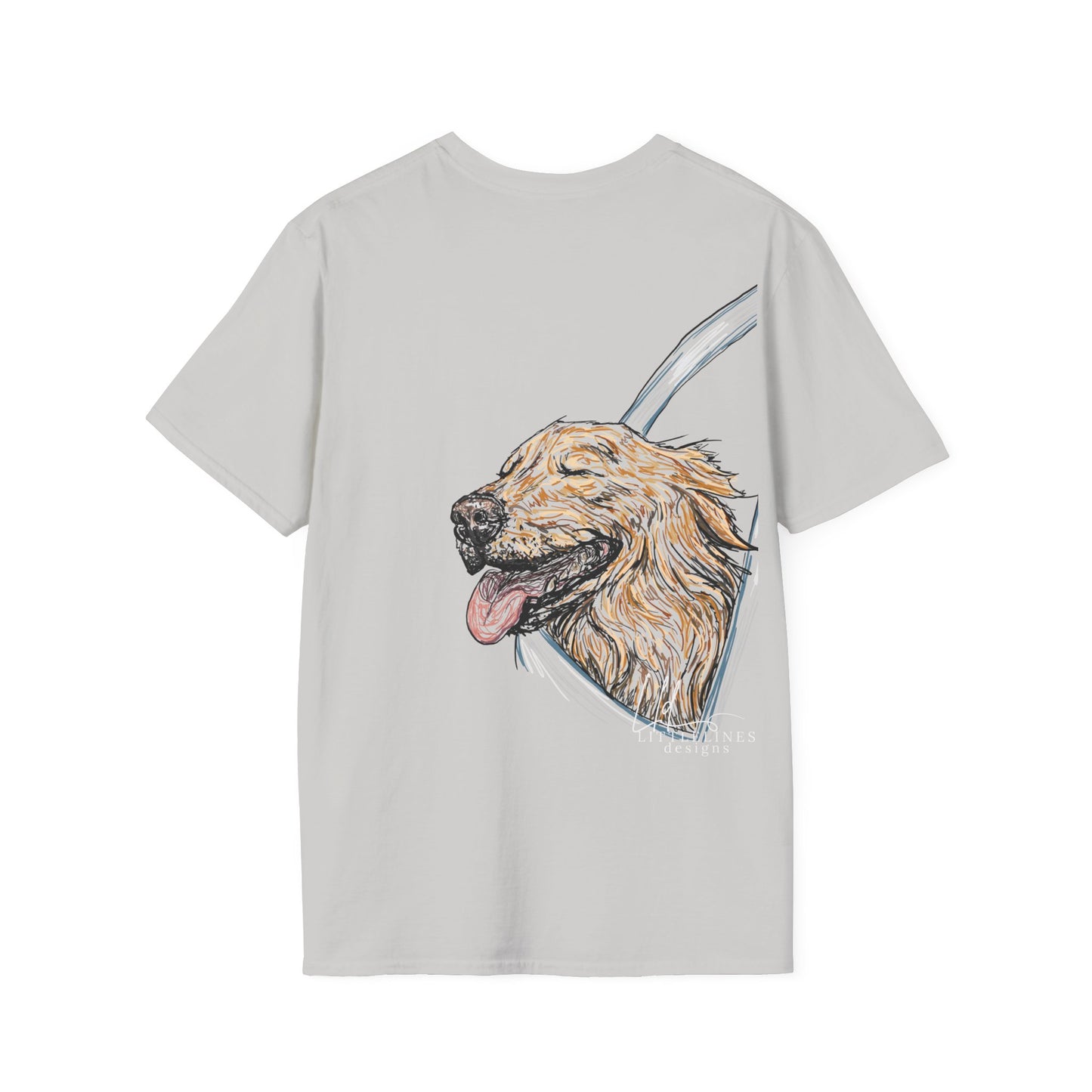 Happy Golden Retriever dog Window | Happy Window collection | LittleLinesdesigns