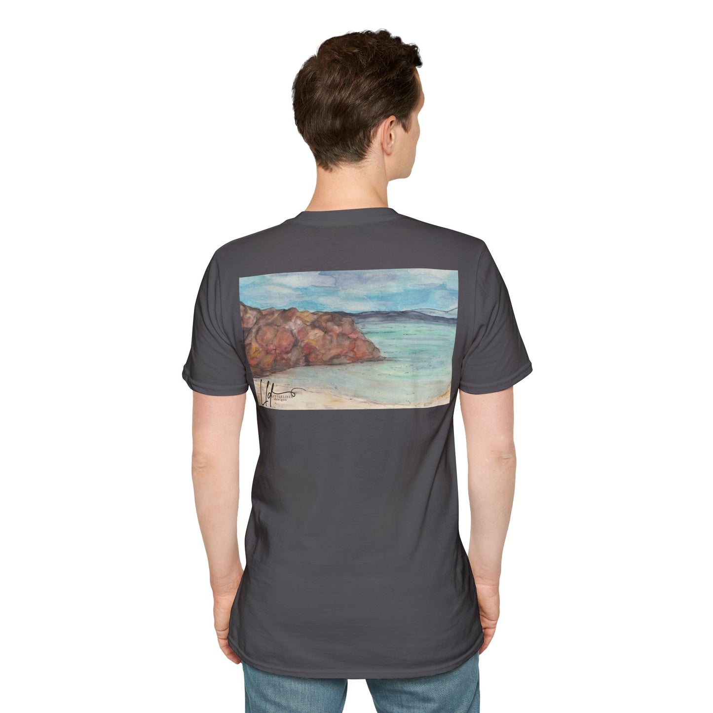 Ocean Lanscape "on the rocks" T-shirt | "Surrounds" Landscape collection | LittleLinesdesigns