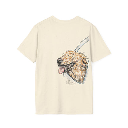 Happy Golden Retriever dog Window | Happy Window collection | LittleLinesdesigns