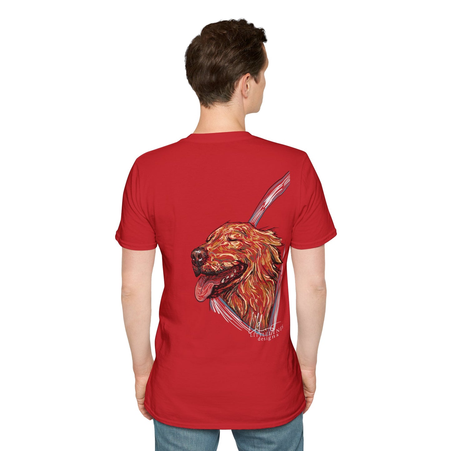 Happy Golden Retriever dog Window | Happy Window collection | LittleLinesdesigns