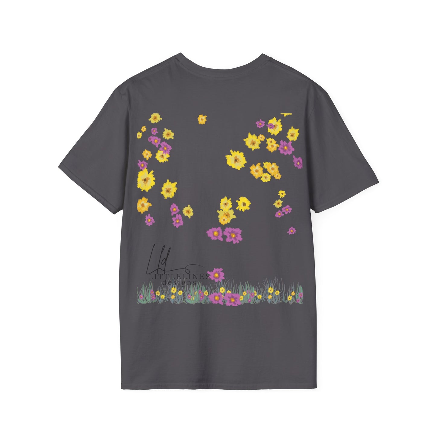 Hand drawn flower seagrasses T-shirt | "Surrounds" Floral Landscape collection | LittleLinesdesigns