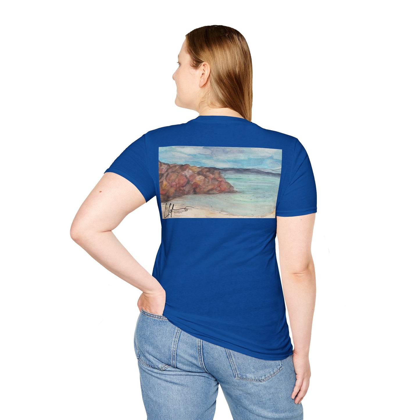 Ocean Lanscape "on the rocks" T-shirt | "Surrounds" Landscape collection | LittleLinesdesigns