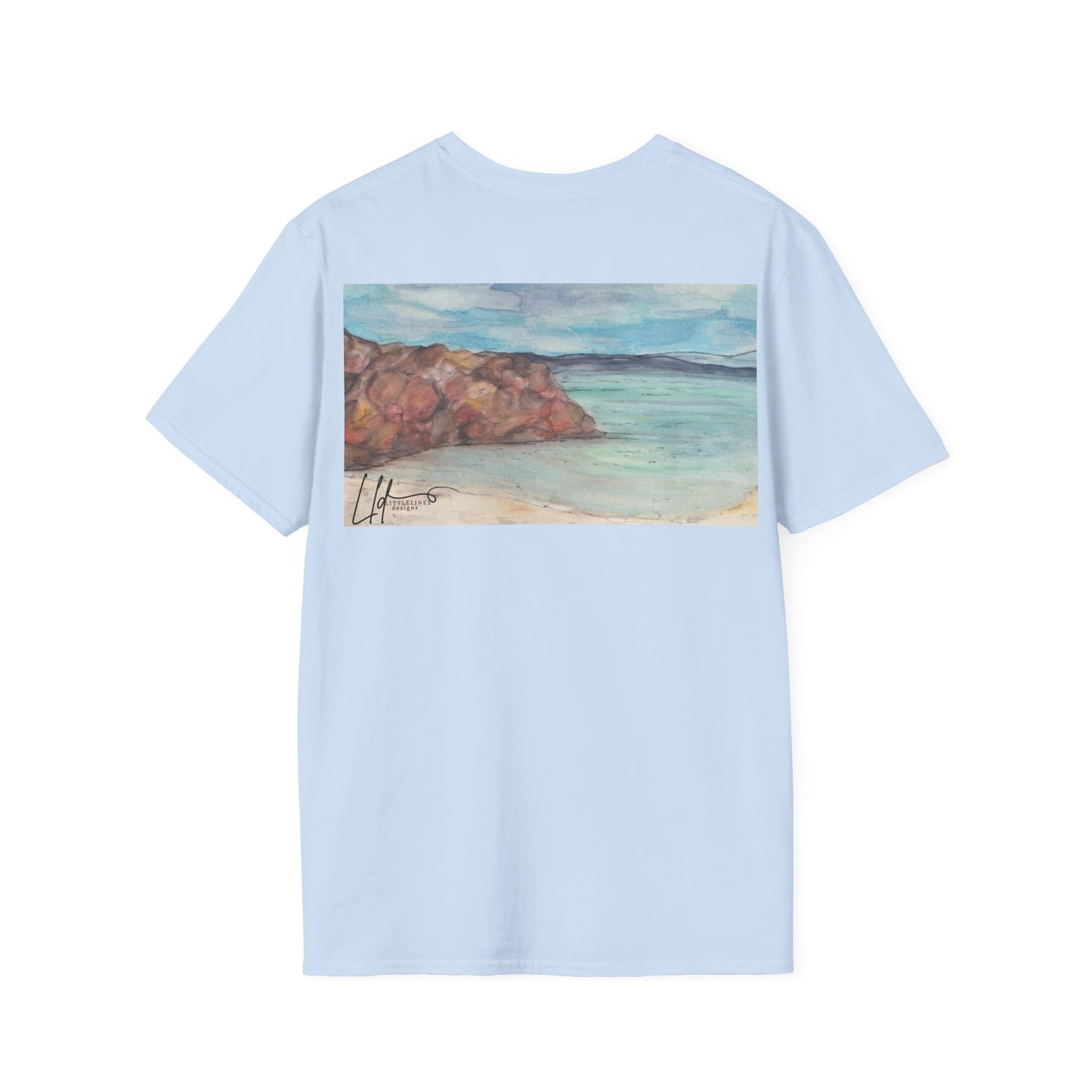 Ocean Lanscape "on the rocks" T-shirt | "Surrounds" Landscape collection | LittleLinesdesigns