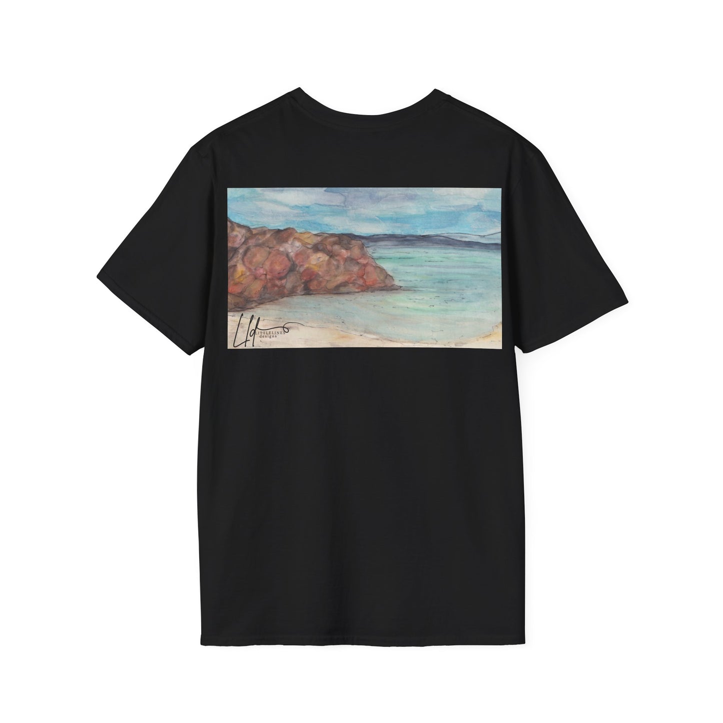 Ocean Lanscape "on the rocks" T-shirt | "Surrounds" Landscape collection | LittleLinesdesigns