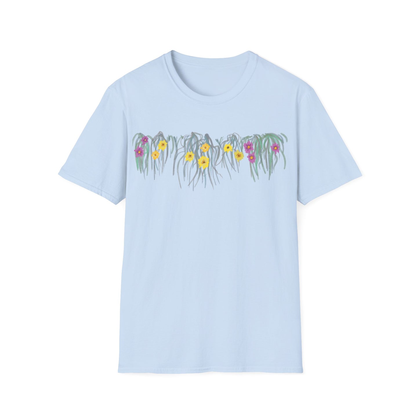 Hand drawn flower seagrasses T-shirt | "Surrounds" Floral Landscape collection | LittleLinesdesigns