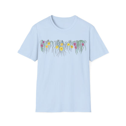 Hand drawn flower seagrasses T-shirt | "Surrounds" Floral Landscape collection | LittleLinesdesigns
