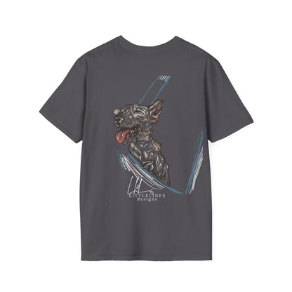 Happy Terrier dog T-shirt | Happy Dog Window collection | LittleLinesdesigns