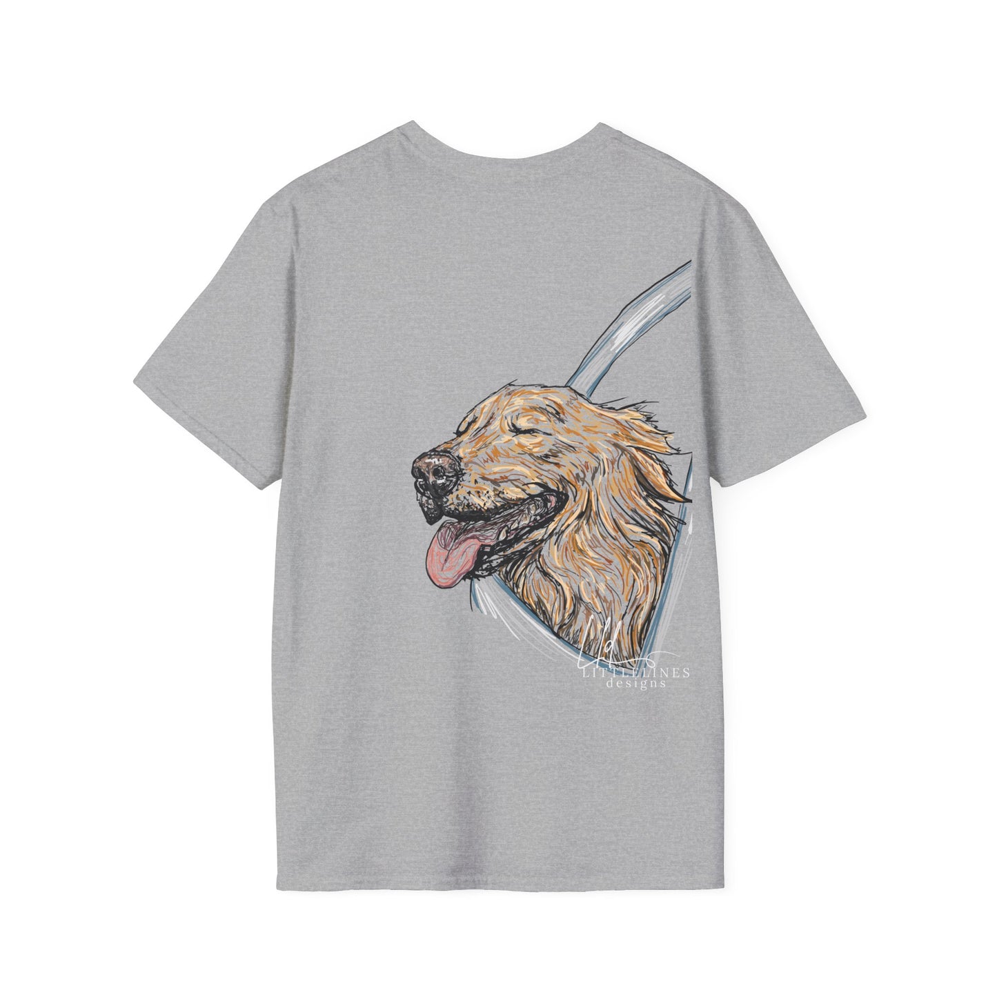 Happy Golden Retriever dog Window | Happy Window collection | LittleLinesdesigns