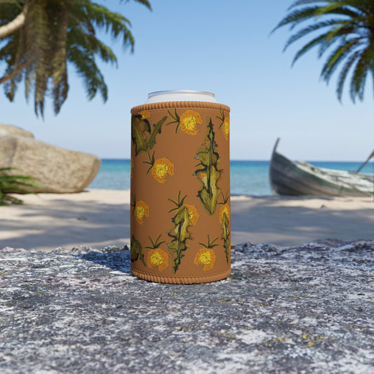 Dandelion Australian Flower Stubby Cooler | Budstub floral collection | LittleLinesdesigns