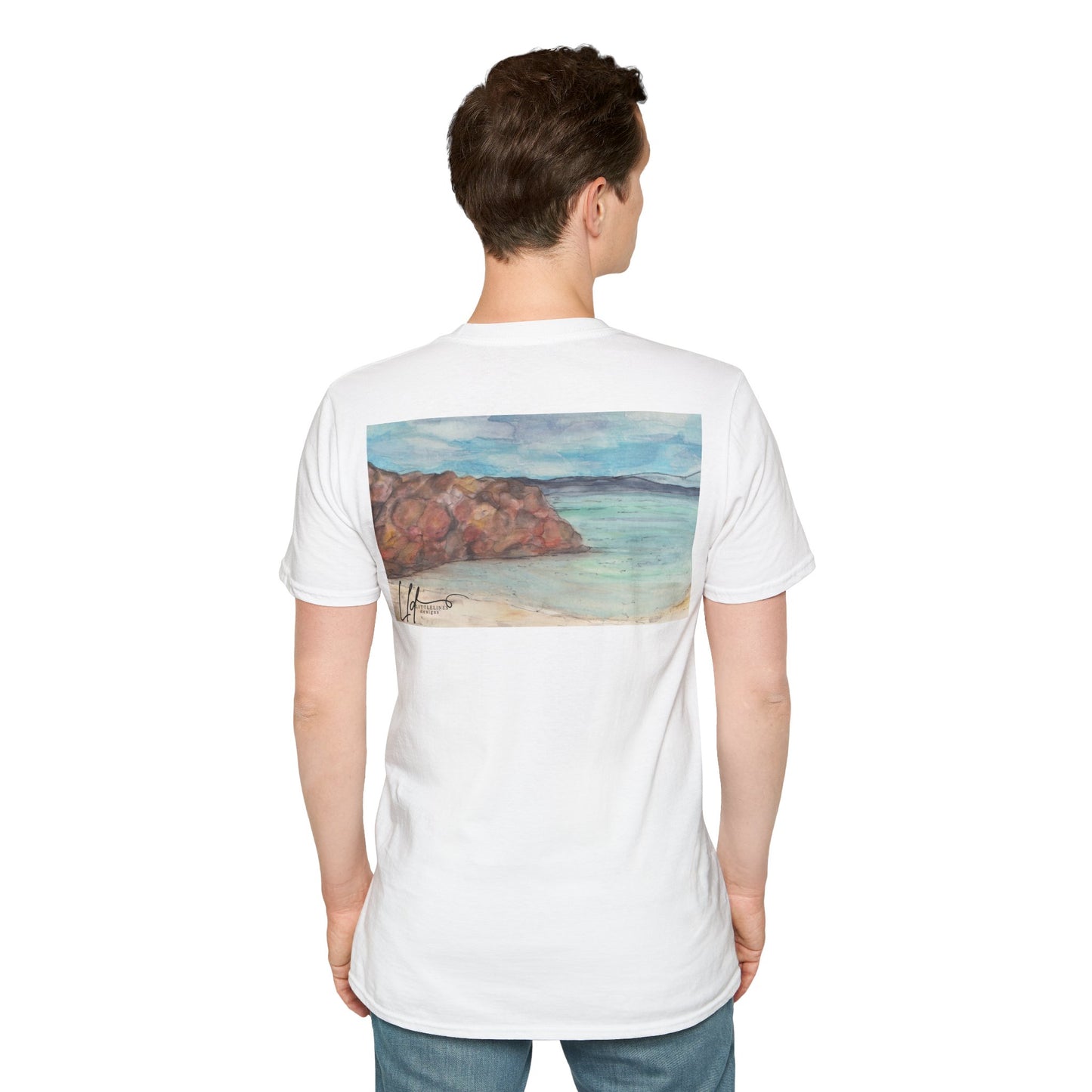 Ocean Lanscape "on the rocks" T-shirt | "Surrounds" Landscape collection | LittleLinesdesigns