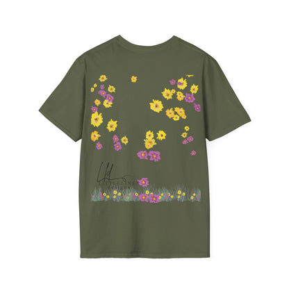 Hand drawn flower seagrasses T-shirt | "Surrounds" Floral Landscape collection | LittleLinesdesigns