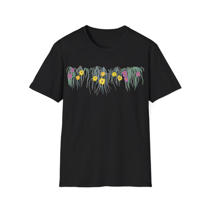 Hand drawn flower seagrasses T-shirt | "Surrounds" Floral Landscape collection | LittleLinesdesigns
